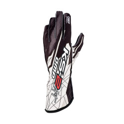 Race gloves OMP KS-2 ART (external stitching) black / white