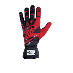 Race gloves OMP KS-3 (internal stitching) black / red