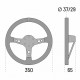 Volani 3 spokes steering wheel Sparco Targa, 350mm leather, 65mm | race-shop.si
