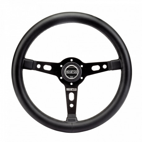 Volani 3 spokes steering wheel Sparco Targa, 350mm leather, 65mm | race-shop.si