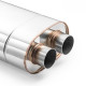 2x vhod / 2x izhod Sredinski izpušni lonec (dušilec zvoka) 50mm RM Motors | race-shop.si