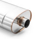 1x vhod / 1x izhod Sredinski izpušni lonec (dušilec zvoka) 60mm RM Motors | race-shop.si