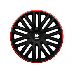 SPARCO wheel covers BERGAMO - 14" (Black/Red)