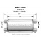 2x vhod / 2x izhod MagnaFlow jekleni dušilec zvoka (izpušni lonec) 14386 | race-shop.si