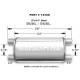 2x vhod / 2x izhod MagnaFlow jekleni dušilec zvoka (izpušni lonec) 14568 | race-shop.si
