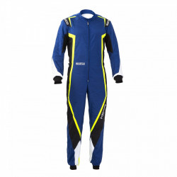 CIK-FIA kombinezon za karting SPARCO Kerb K44, modra/črna/rumena/bela