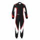 Obleke CIK-FIA otroški kombinezon za karting SPARCO Kerb K44, črna/bela/rdeča | race-shop.si