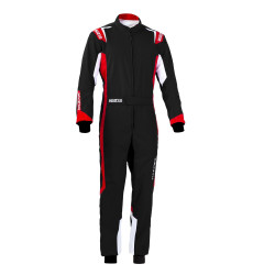 CIK-FIA otroški kombinezon za karting SPARCO Thunder K43, črna/rdeča