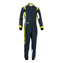 CIK-FIA otroški kombinezon za karting SPARCO Thunder K43, siva/rumena