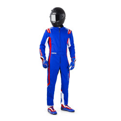 CIK-FIA kombinezon za karting SPARCO Thunder K43, modra/rdeča