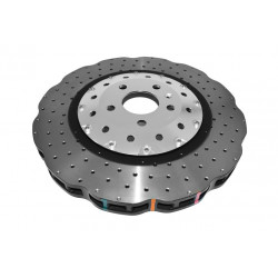 DBA 5000 series Crossed Drilled & Dimpled Silver Hat DBA53002WSLVXD (2 pcs)
