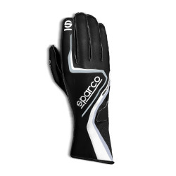 Race gloves Sparco Record WP (external stitching) black/grey
