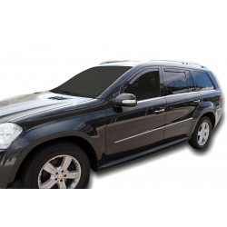 Okenski deflektorji za MERCEDES GL X164 5D, 2007-2013 (+OT), 4 kosov (sprednja + zadnja deflektorja)