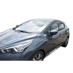 Okenski deflektorji za NISSAN MICRA K 14, 5D, 2017 in novejše (+OT), 4 kosov (sprednja + zadnja deflektorja)