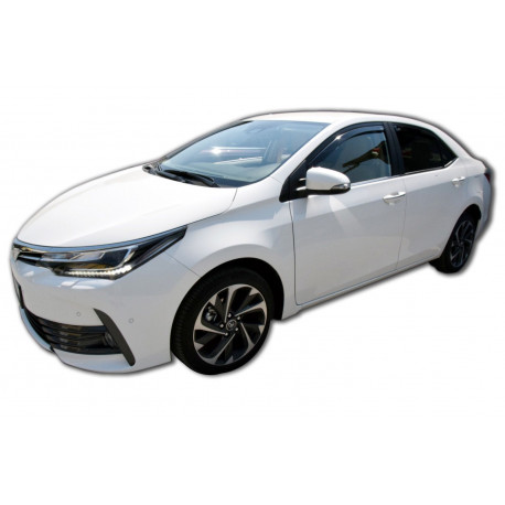 Okenski deflektorji Okenski deflektorji za TOYOTA COROLLA E16 4D, 2013-2018 (+OT) SEDAN (XI gen), 4 kosov (sprednja + zadnja deflektorja) | race-shop.si