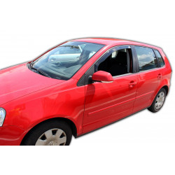 Okenski deflektorji za VOLKSWAGEN POLO 5D, 2002-2008 (+OT), 4 kosov (sprednja + zadnja deflektorja)