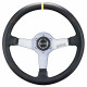 Volani 3 spokes steering wheel Sparco Monza L550, 350mm leather | race-shop.si
