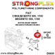 Seicento (98-08) STRONGFLEX - 061522A: Motor mount inserts SPORT | race-shop.si