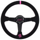 Promocije Steering wheel RACES Apex, 350mm, suede, 90mm deep dish, pink | race-shop.si