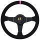 Promocije 3-kraki volanski obroč RACES Apex, 350mm, semiš, 90mm zamik, črna/roza | race-shop.si
