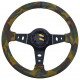 Volani 3-kraki volanski obroč RACES Corsa Camo, 350mm, semiš, 90mm zamik, kamuflaža/črna | race-shop.si