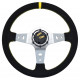 Volani Steering wheel RACES Corsa Silver, 350mm, suede, 90mm deep dish | race-shop.si