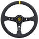 Volani 3-kraki volanski obroč RACES Corsa, 350mm, umetno usnje, 90mm zamik, črna/rumena | race-shop.si