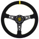 Promocije Volanski obroč RACES Corsa EVO, 350mm, semiš, 65mm globoka zasnova | race-shop.si