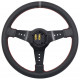 Volani Steering wheel RACES Turismo, 350mm, ECO leather, 65mm deep dish | race-shop.si