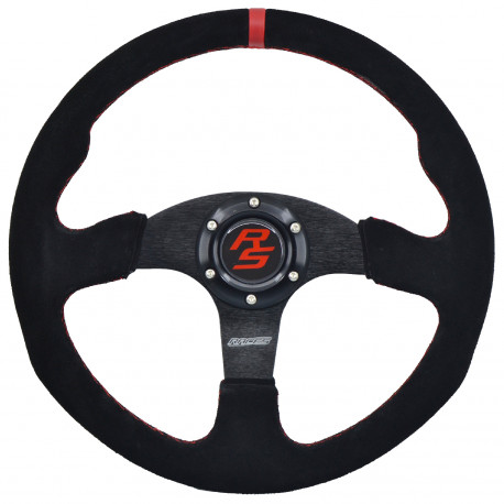 Volani Steering wheel RACES Strada, 350mm, suede, flat | race-shop.si