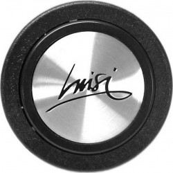 Steering wheel horn button Volanti Luisi - silver with black "LUISI"