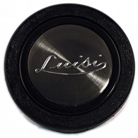 Pesta volana Steering wheel horn button Volanti Luisi VINTAGE - black with silver "LUISI" | race-shop.si