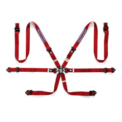 FIA 6-točkovni športni varnostni pasovi SPARCO COMPETITION H-2 PD MARTINI RACING 2" (50mm), rdeča