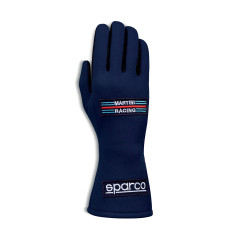 Race gloves Sparco MARTINI RACING LAND Classic with FIA 8856-2018 blue