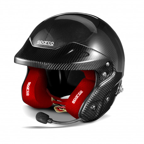 Odprte čelade Helmet Sparco RJ-I CARBON with FIA 8859-2015 , HANS black/red | race-shop.si