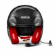 Odprte čelade FIA odprta dirkalna čelada Sparco RJ-i CARBON (HANS + intercom), črna/rdeča | race-shop.si