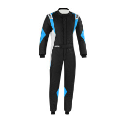 FIA race suit Sparco SUPERLEGGERA (R564) black/white/blue