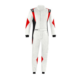 FIA Dirkaški kombinezon Sparco SUPERLEGGERA (R564) bela/črna/rdeča