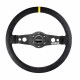 Volani 2-kraki volanski obroč Sparco R215, 350mm, semiš, brez zamika, črna/rumena | race-shop.si