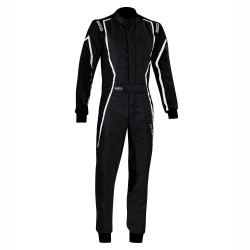 CIK-FIA kombinezon za karting SPARCO X-LIGHT K, črna/bela