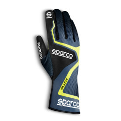 Race gloves Sparco Rush (inside stitching) gray/yellow
