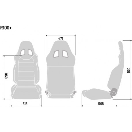 Športni sedeži brez homologacije FIA - nastavljivi Sport seat Sparco R100 MY22 | race-shop.si
