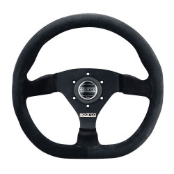 3-kraki volanski obroč Sparco L360, 330mm, semiš, brez zamika, črna