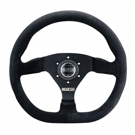Volani 3 spokes steering wheel Sparco L360, TUV 330mm suede, Flat | race-shop.si