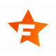 Spreji in folije Cardesign Nalepka F-STAR, 41x39cm, oranžne barve | race-shop.si