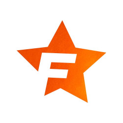 Cardesign Nalepka F-STAR, 41x39cm, oranžne barve