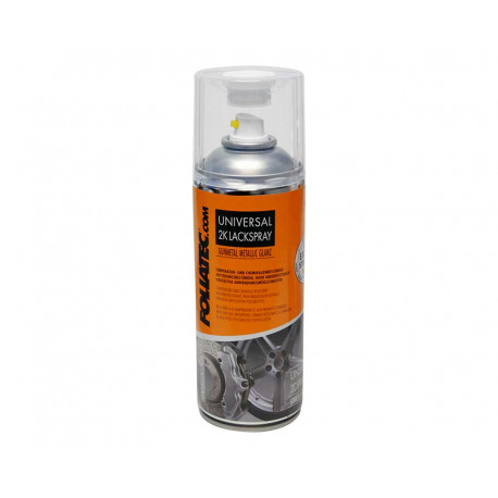 Spreji in folije Foliatec 2C universal spray paint, 400 ml, glossy gunmetal metallic | race-shop.si