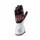 Rokavice Race gloves OMP ONE-S with FIA homologation (external stitching) white/red | race-shop.si