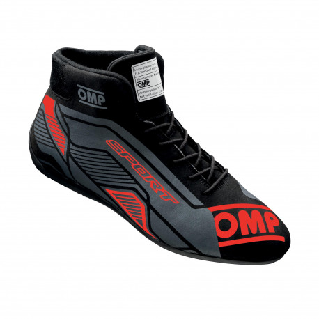 Promocije FIA dirkalni čevlji OMP SPORT, črna/rdeča | race-shop.si