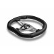 Volani 3-kraki volanski obroč MOMO TREK R, 350mm, usnje, 40mm zamik, črna/srebrna | race-shop.si